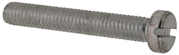 Value Collection - M6x1.00, 40mm Length Under Head Slotted Drive Machine Screw - Cheese Head, Grade 4.8 Steel, Zinc-Plated Finish, Without Washer - Exact Tool & Supply