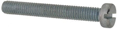 Value Collection - M6x1.00, 45mm Length Under Head Slotted Drive Machine Screw - Cheese Head, Grade 4.8 Steel, Zinc-Plated Finish, Without Washer - Exact Tool & Supply