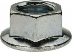 Value Collection - 7/8-9, 1.682" Flange Diam, Serrated Flange Nut - Grade Grade 2 Steel, Zinc-Plated Finish, 1.513" Flange Height - Exact Tool & Supply