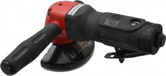 Universal Tool - 4" Wheel Diam, 10,000 RPM, Pneumatic Angle & Disc Grinder - 3/8-24 Spindle, 24 CFM, Rear Exhaust - Exact Tool & Supply