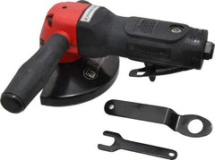 Universal Tool - 4-1/2" Wheel Diam, 10,000 RPM, Pneumatic Angle & Disc Grinder - 5/8-11 Spindle, 24 CFM, Rear Exhaust - Exact Tool & Supply