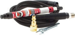 Universal Tool - 1/8" Collet, Straight Handle, Straight Air Die Grinder - 54,000 RPM, Rear Exhaust, 16 CFM, 0.25 hp, 90 psi, 1/4 NPT - Exact Tool & Supply