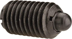 Gibraltar - 5/8-11, 1-1/16" Thread Length, 0.215" Plunger Projection, Steel Threaded Spring Plunger - 0.31" Max Plunger Diam, 1.062" Plunger Length, 7 Lb Init End Force, 50 Lb Final End Force - Exact Tool & Supply