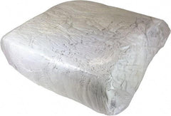 PRO-SOURCE - Reclaimed Cotton T-Shirt Rags - White, Low Lint, 50 Lbs. at 4 to 5 per Pound, Bale - Exact Tool & Supply