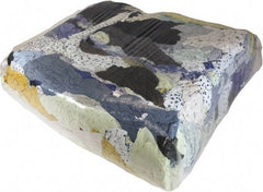 PRO-SOURCE - Reclaimed Poly/Cotton Rags - Assorted Colors, Low Lint, 50 Lbs. at 4 to 5 per Pound, Bale - Exact Tool & Supply
