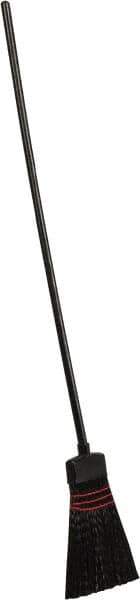 PRO-SOURCE - 56" OAL Polypropylene Bristle Corn Broom - Plastic-Coated Metal Handle - Exact Tool & Supply