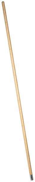 PRO-SOURCE - 60" Wood Female Thread Mop Handle - 1-1/8" Handle Diam, Metal Connector, Use with Wet Mops - Exact Tool & Supply