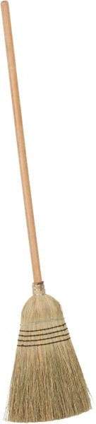 PRO-SOURCE - 60" OAL Corn Bristle Broom - Wood Handle - Exact Tool & Supply
