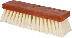 PRO-SOURCE - 1-1/2" Bristle Length, Polypropylene Utility Scrub Brush - 10" OAL, Wood Block - Exact Tool & Supply