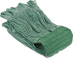 PRO-SOURCE - 5" Green Head Band, Small Blended Fiber Loop End Mop Head - 4 Ply, Clamp Jaw Connection, Use for General Purpose - Exact Tool & Supply