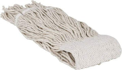 PRO-SOURCE - 5" White Head Band, Medium Cotton Cut End Mop Head - 4 Ply, Clamp Jaw Connection, Use for General Purpose - Exact Tool & Supply