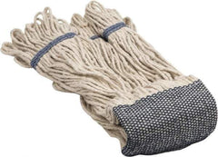 PRO-SOURCE - 5" White Head Band, Large Cotton Loop End Mop Head - 4 Ply, Clamp Jaw Connection, Use for General Purpose - Exact Tool & Supply