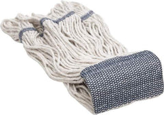 PRO-SOURCE - 5" White Head Band, Small Blended Fiber Loop End Mop Head - 4 Ply, Clamp Jaw Connection, Use for General Purpose - Exact Tool & Supply