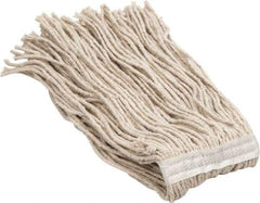 PRO-SOURCE - 5" Red Head Band, Medium Cotton Cut End Mop Head - 4 Ply, Clamp Jaw & Side Loading Connection, Use for Heavy Duty Floor Cleaning - Exact Tool & Supply