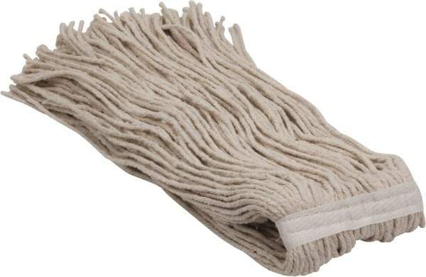 PRO-SOURCE - 5" Red Head Band, X-Large Cotton Cut End Mop Head - 4 Ply, Clamp Jaw & Side Loading Connection, Use for Heavy Duty Floor Cleaning - Exact Tool & Supply