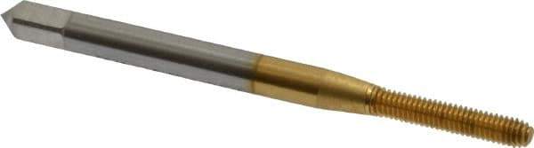 OSG - #3-56 UNF H3 Thread Limit Modified Bottoming Thread Forming Tap - Cobalt, TiN Finish, 1-13/16" OAL, 1/2" Thread Length, Right Hand Thread, Series HY-PRO NRT - Exact Tool & Supply