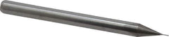 Kyocera - 0.015", 0.045" LOC, 1/8" Shank Diam, 1-1/2" OAL, 2 Flute, Solid Carbide Square End Mill - Single End, Uncoated, Spiral Flute, 30° Helix, Centercutting, Right Hand Cut, Right Hand Flute, Series 1610 - Exact Tool & Supply