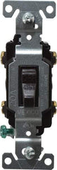 Cooper Wiring Devices - 2 Pole, 120 to 277 VAC, 20 Amp, Commercial Grade, Toggle, Wall and Dimmer Light Switch - Fluorescent - Exact Tool & Supply