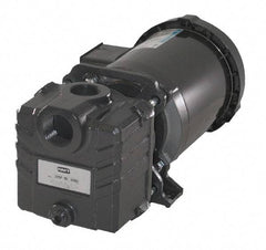 American Machine & Tool - 115/230 Volt, 1 Phase, 1/2 HP, Self Priming Centrifugal Pump - ODP Motor, Cast Iron Housing and Impeller, 59 Ft. Shut Off - Exact Tool & Supply