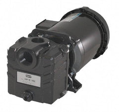 American Machine & Tool - 115/230 Volt, 1 Phase, 1 HP, Self Priming Centrifugal Pump - ODP Motor, Cast Iron Housing and Impeller, 70 Ft. Shut Off - Exact Tool & Supply