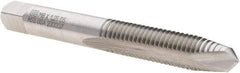 Union Butterfield - M8x1.25 Metric Coarse, 2 Flute, Bright Finish, High Speed Steel Spiral Point Tap - Plug Chamfer, Right Hand Thread, 2-23/32" OAL, 1-1/8" Thread Length, 0.318" Shank Diam, 6H Class of Fit, Series 1785M - Exact Tool & Supply