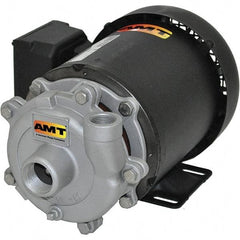 American Machine & Tool - 115/230 Volt, 1 Phase, 1-1/2 HP, Stainless Steel Straight Pump - 1-1/2 Inch Inlet, 1-1/4 Inch Outlet, 66 Max Head psi, Stainless Steel Impeller - Exact Tool & Supply