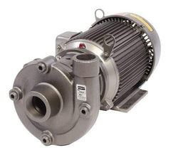 American Machine & Tool - 230/460V Volt, 3 Phase, 3 HP, Cast Iron Straight Pump - 2 Inch Inlet, 1-1/2 Inch Outlet, 82 Max Head psi, Stainless Steel Impeller, Buna-N Seal - Exact Tool & Supply
