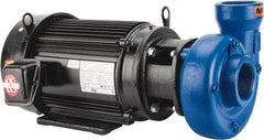 American Machine & Tool - 230/460V Volt, 3 Phase, 10 HP, Cast Iron Straight Pump - 3 Inch Inlet, 3 Inch Outlet, 98 Max Head psi, Stainless Steel Impeller, Buna-N Seal - Exact Tool & Supply