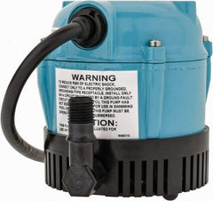 Little Giant Pumps - 1/200 HP, 3 psi, Aluminum Miniature Submersible Pump - 1/4 Inch Outlet, 6 Ft. Long Power Cord, 1.1 Amp - Exact Tool & Supply
