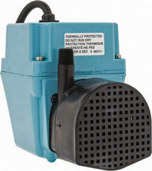 Little Giant Pumps - 1/40 HP, 5.1 psi, Aluminum Miniature Submersible Pump - 3/8 Inch Inlet, 1/4 Inch Outlet, 6 Ft. Long Power Cord, 1.7 Amp - Exact Tool & Supply