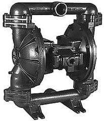 SandPIPER - 2" NPT, Metallic, Air Operated Diaphragm Pump - Santoprene Diaphragm, Stainless Steel Housing - Exact Tool & Supply