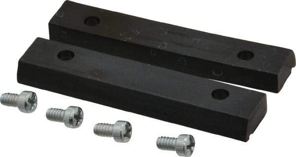 Panavise - 2-1/2" Wide x 1/2" High x 1/4" Thick, V-Groove Vise Jaw - Nylon, Fixed Jaw - Exact Tool & Supply