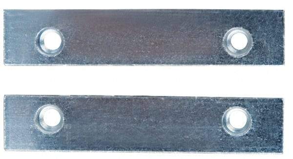 Panavise - 2-1/2" Wide x 1/2" High x 1/4" Thick, Flat/No Step Vise Jaw - Steel, Fixed Jaw - Exact Tool & Supply