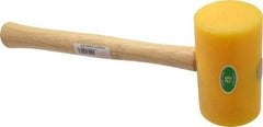 Garland - 1-1/2 Lb Head Polyethylene Mallet - 14" OAL, 16-1/2" Long Wood Handle - Exact Tool & Supply