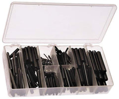 Precision Brand - 300 Piece, 1/16 to 3/8" Pin Diam, Spring Pin Assortment - 1/4 to 2-1/2" Long, Steel - Exact Tool & Supply