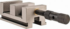 Interstate - 2-3/8" Jaw Width, 2-1/8" Jaw Opening Capacity, 1" Jaw Height, Toolmaker's Vise - V-Groove Jaw, 0.0001" Parallelism, 0.0002" Squareness, 4.33" OAL x 2.3" OAH - Exact Tool & Supply
