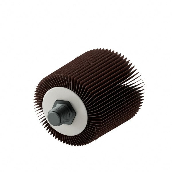 3M - 1" Diam x 1" Face Width, Medium Aluminum Oxide Coated Mounted Flap Wheel - Exact Tool & Supply