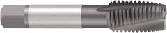 Emuge - 5/8-18 UNF 3 Flute 3BX Plug Spiral Flute Tap - Cobalt, Nitride Finish, 3-13/16" OAL, Left Hand Flute, Right Hand Thread - Exact Tool & Supply