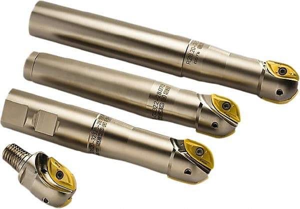 Seco - 1-1/2" Cut Diam, 1.33" Max Depth of Cut, Indexable Ball Nose End Mill - 1.97" Head Length, M16 Modular Connection, R218.20 Toolholder, 218.20 0.750.R Insert - Exact Tool & Supply