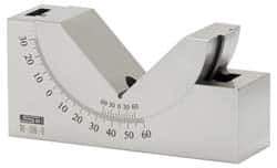 SPI - 3-3/4 Inch Long x 1-3/16 Inch Wide x 2 Inch High, 0 to 60° Adjustable Angle Block - 50-55 RC Hardness - Exact Tool & Supply