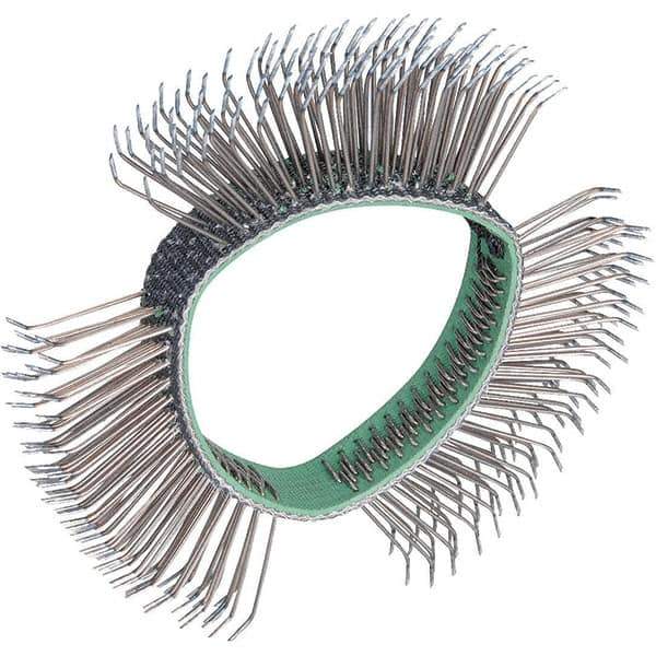 Dynabrade - 4" OD, Bent Filament Wheel Brush - 1/2" Face Width - Exact Tool & Supply
