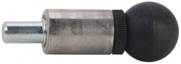 Gibraltar - 1/2" Pin Diam, 0.61" Usable Length, Ball Knob Handle Quick Release Pin - 3-5/8" OAL, Plastic Handle - Exact Tool & Supply