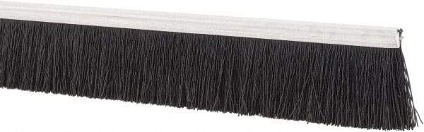 PRO-SOURCE - 1/2" Back Strip Brush Width, Metal Black Nylon Strip Brush - 1" Bristle Length, Nylon, 36" OAL - Exact Tool & Supply