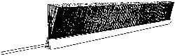 PRO-SOURCE - 1/2" Back Strip Brush Width, Stainless Steel Back Strip Brush - 3" Bristle Length, Brass, 36" OAL - Exact Tool & Supply