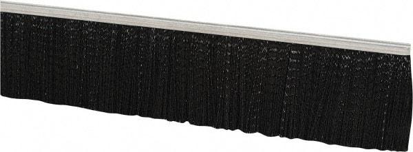 PRO-SOURCE - 3/16" Back Strip Brush Width, Metal Black Nylon Strip Brush - 2" Bristle Length, Nylon, 36" OAL - Exact Tool & Supply