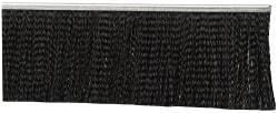 PRO-SOURCE - 1/2" Back Strip Brush Width, Metal Black Nylon Strip Brush - 3" Bristle Length, Nylon, 36" OAL - Exact Tool & Supply