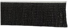 PRO-SOURCE - 1/2" Back Strip Brush Width, Metal Black Nylon Strip Brush - 3" Bristle Length, Nylon, 36" OAL - Exact Tool & Supply