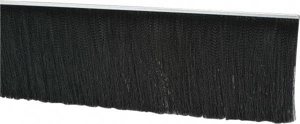 PRO-SOURCE - 1/2" Back Strip Brush Width, Metal Black Nylon Strip Brush - 6" Bristle Length, Nylon, 36" OAL - Exact Tool & Supply