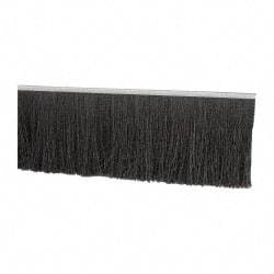 PRO-SOURCE - 1/2" Back Strip Brush Width, Metal Black Nylon Strip Brush - 4" Bristle Length, Nylon, 72" OAL - Exact Tool & Supply