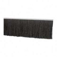 PRO-SOURCE - 1/2" Back Strip Brush Width, Metal Black Nylon Strip Brush - 4" Bristle Length, Nylon, 72" OAL - Exact Tool & Supply